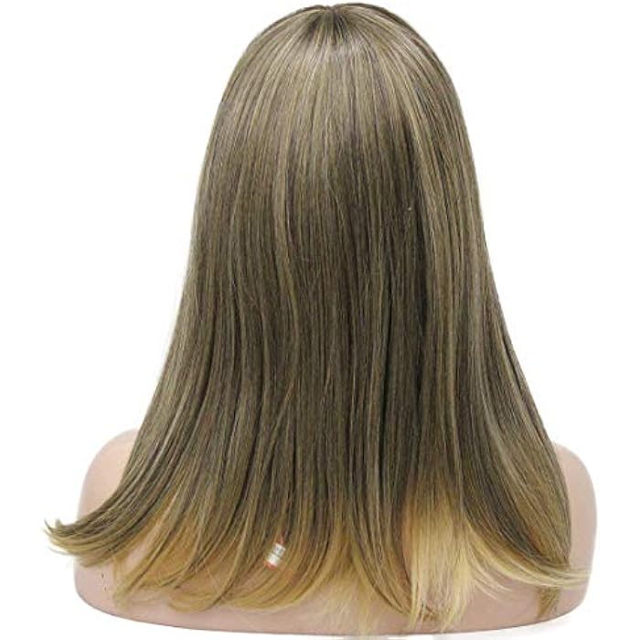 DILLARDS Lydell 14 Long Straight Wig Soft Heat Fiber Hair Cute Neat Bang Under Shoulder Full Wig (6T24B) - Image 4